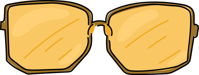 Super cute fashion sunglasses. Vector illustration. White background.