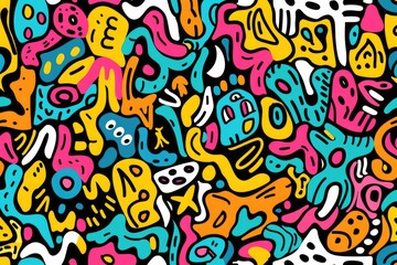 A colorful mix of cats and dogs gathered together on a dark background, showcasing various animal personalities