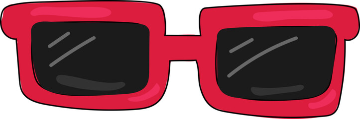 Super cute fashion sunglasses. Vector illustration.