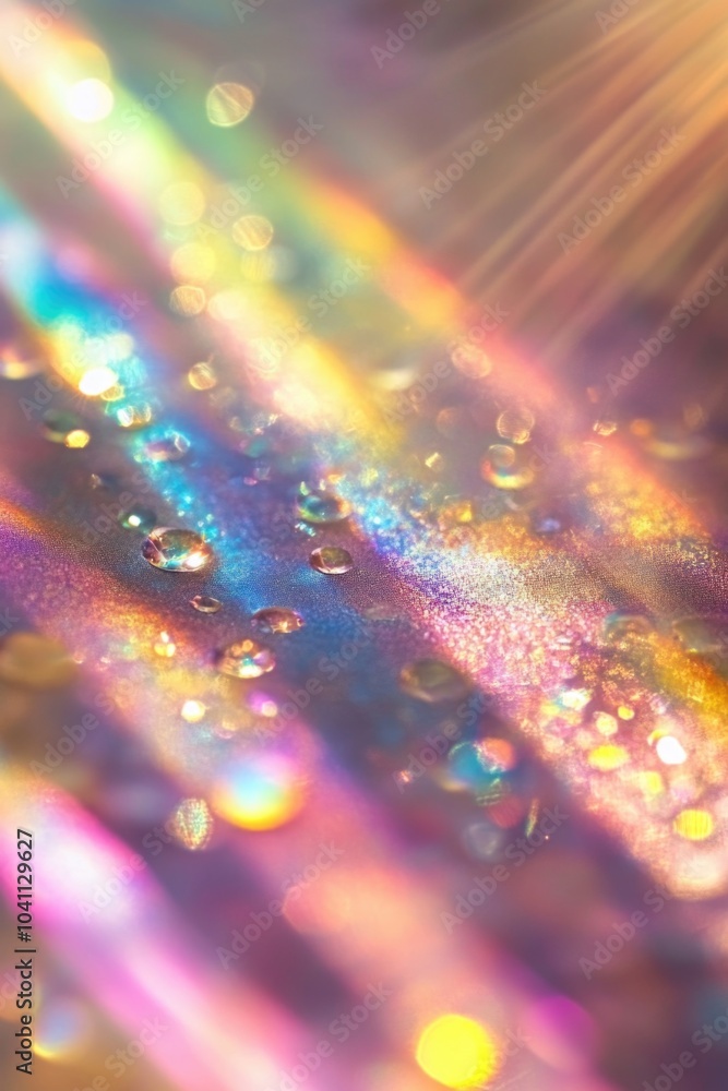 Poster close-up view of a vibrant rainbow-colored background suitable for various designs and projects