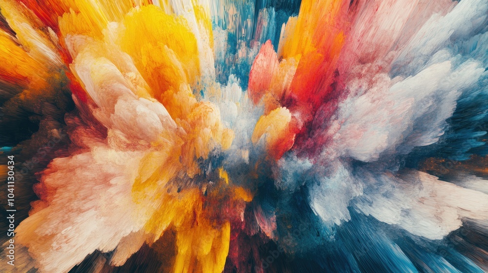 Aufkleber abstract blurred images featuring vibrant multi colored paint blended together ideal for use as back