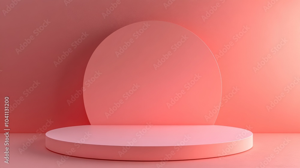 Poster realistic 3d rendered abstract podium platform for product display backdrop