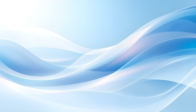 Abstract light blue background, transparent gradient stained glass background. Light blue pattern with waves background. Abstract shiny bright blue waves banner design