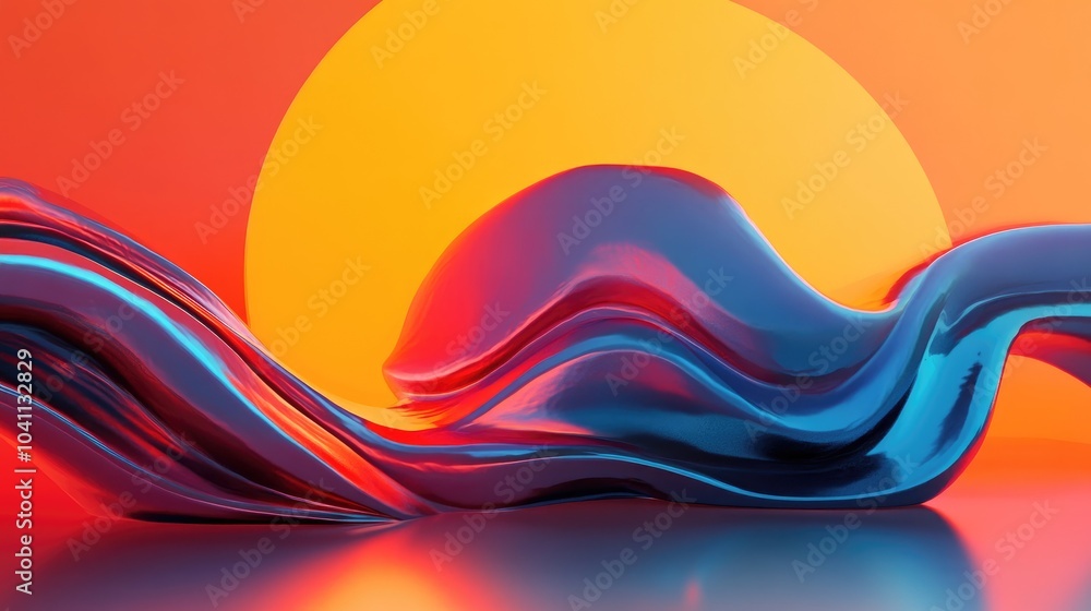 Poster isolated sol file on an abstract background