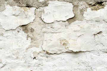 Obraz premium Peeling paint on a white wall, great for textures and DIY projects