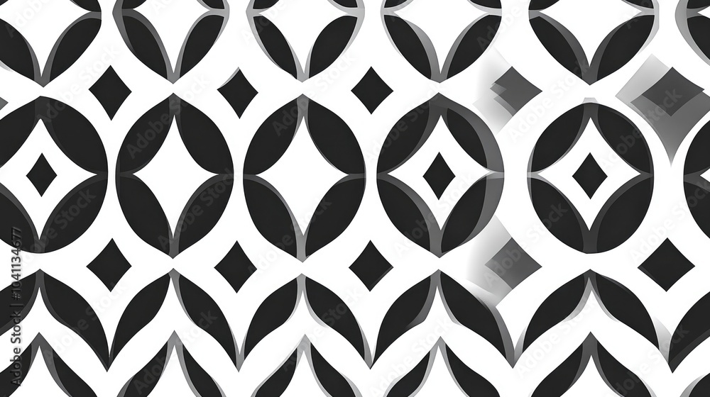 Poster abstract geometric pattern featuring a seamless design monochrome ornament with a modern graphic sty