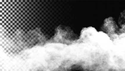 PSD Fog or smoke isolated transparent background. White cloudiness, mist, smog, dust, vapor PNG 55