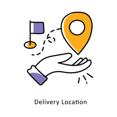 Delivery Location isometric stock illustration. EPS File stock illustration