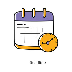 Deadline isometric stock illustration. EPS File stock illustration