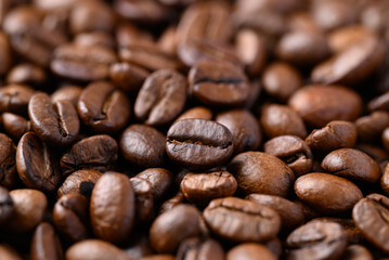 Roasted coffee bean (Arabica coffee) texture background