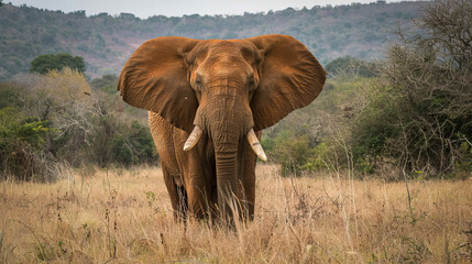 Obraz premium elephant front view