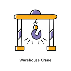 Warehouse Crane isometric stock illustration. EPS File stock illustration