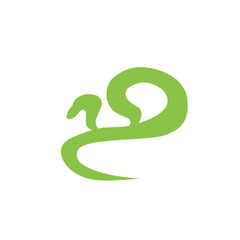 green snake vector