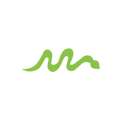 Obraz premium green snake vector