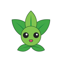 Detailed Plant Silhouette with Roots for Botanical Illustrations