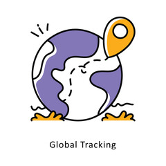 Global Tracking isometric stock illustration. EPS File stock illustration