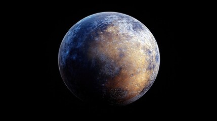 Naklejka premium High resolution 3D cartoon rendering of the planet Mercury showcasing the best quality depiction of a solar system planet