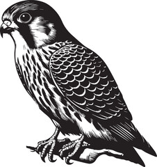 Falco Rufigularis (bat falcon) vector