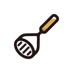 Potato masher outline icon for graphic design, apps and websites