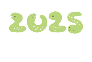 巳年年賀状　おしゃれでかわいいヘビ年年賀状