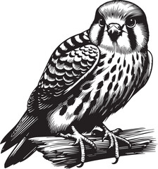 Falco Rufigularis (bat falcon) vector