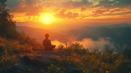 Obraz premium Use mindfulness techniques for goal setting, ensuring a thoughtful and stress-free path to success