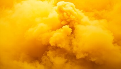 Dynamic yellow smoke swirls creating an abstract and vibrant texture, perfect for artistic backgrounds and creative projects.