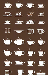 seamless pattern with coffee cups