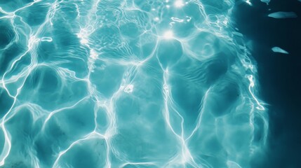 Blue Water Texture Background   Swimming Pool Surface Reflections