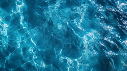 Obraz premium Blue Water Texture Background Rippling Surface Swimming Pool Ocean Sea Summer Vacati