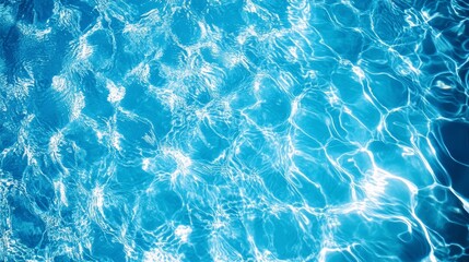 Obraz premium Blue Water Texture Ripples Swimming Pool Summer Background