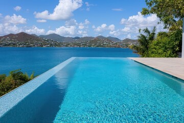Stunning infinity pool with breathtaking views and sleek modern architecture, perfect for a luxurious getaway.