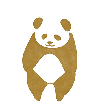 ぶら下がるパンダ