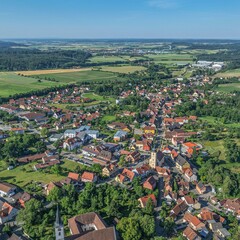 Ausblick auf den Naturpark Frankenhöhe rund um Schillingsfürst 