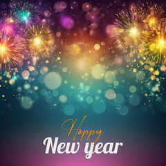 Happy new year social media banner design