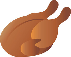 Obraz premium christmas クリスマス ローストチキン 食べ物 料理 チキン シンプル イラスト素材