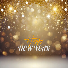 Naklejka premium Happy new year social media banner design