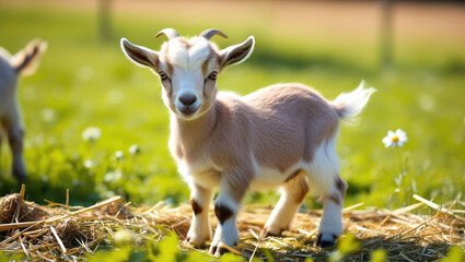 PNG Baby Goat livestock mammal animal.