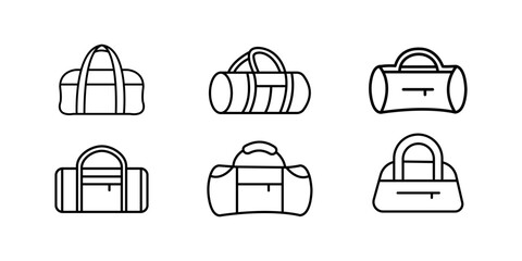 Sport bag icon. Outline Style Design Isolated On White Background