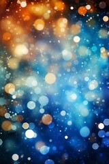 Obraz premium A vibrant bokeh effect of colorful Christmas lights, creating a soft, out-of-focus background with red, green, and gold hues, festive and bright, vertical