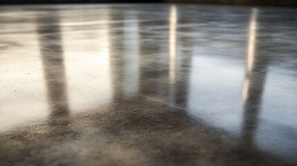Abstract blurred background with vertical stripes in grayscale, like a rainy day through a window