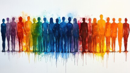 Obraz premium Rainbow People Unity