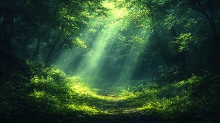 Obraz premium Sunlight Through the Trees