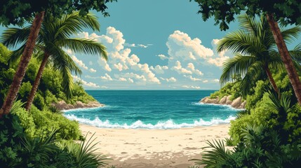 Fototapeta premium Tropical Beach Paradise