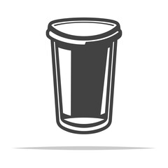 Cup with lid icon transparent vector isolated