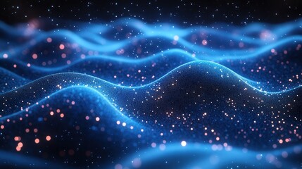 Abstract Blue Wavy Texture