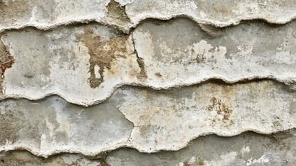 Fototapeta premium Distressed, textured, weathered white and brown concrete wall, abstract grunge background