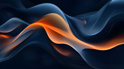 Obraz premium Futuristic Blue Swirl Design with Glowing Patterns