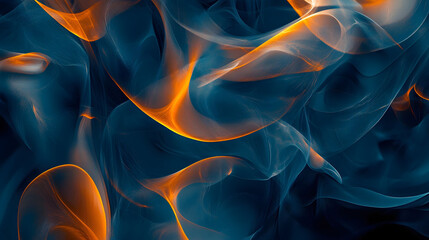 Obraz premium Futuristic Blue Swirl Design with Glowing Patterns
