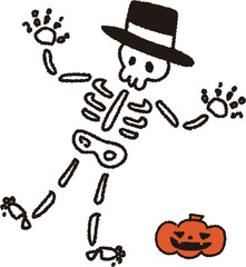 ハロウィンモンスターのかわいいイラスト